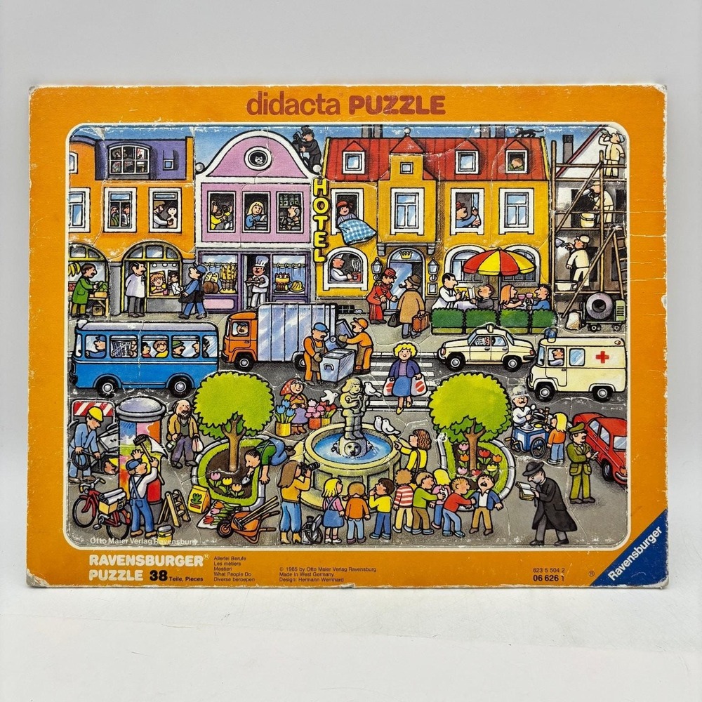 Vintage 1986 Ravensburger Didacta Puzzle 38pc Allerlei Berufe Occupations German